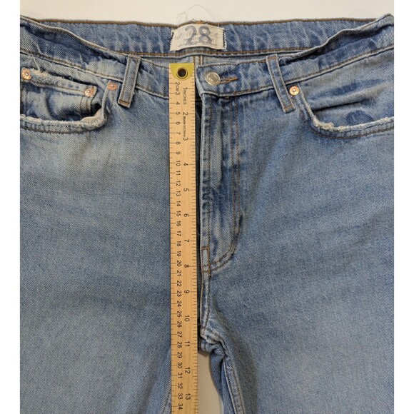 Free People We The Free Vixen Cigarette Jeans Distressed Raw Hem Size 28 - Picture 7 of 14